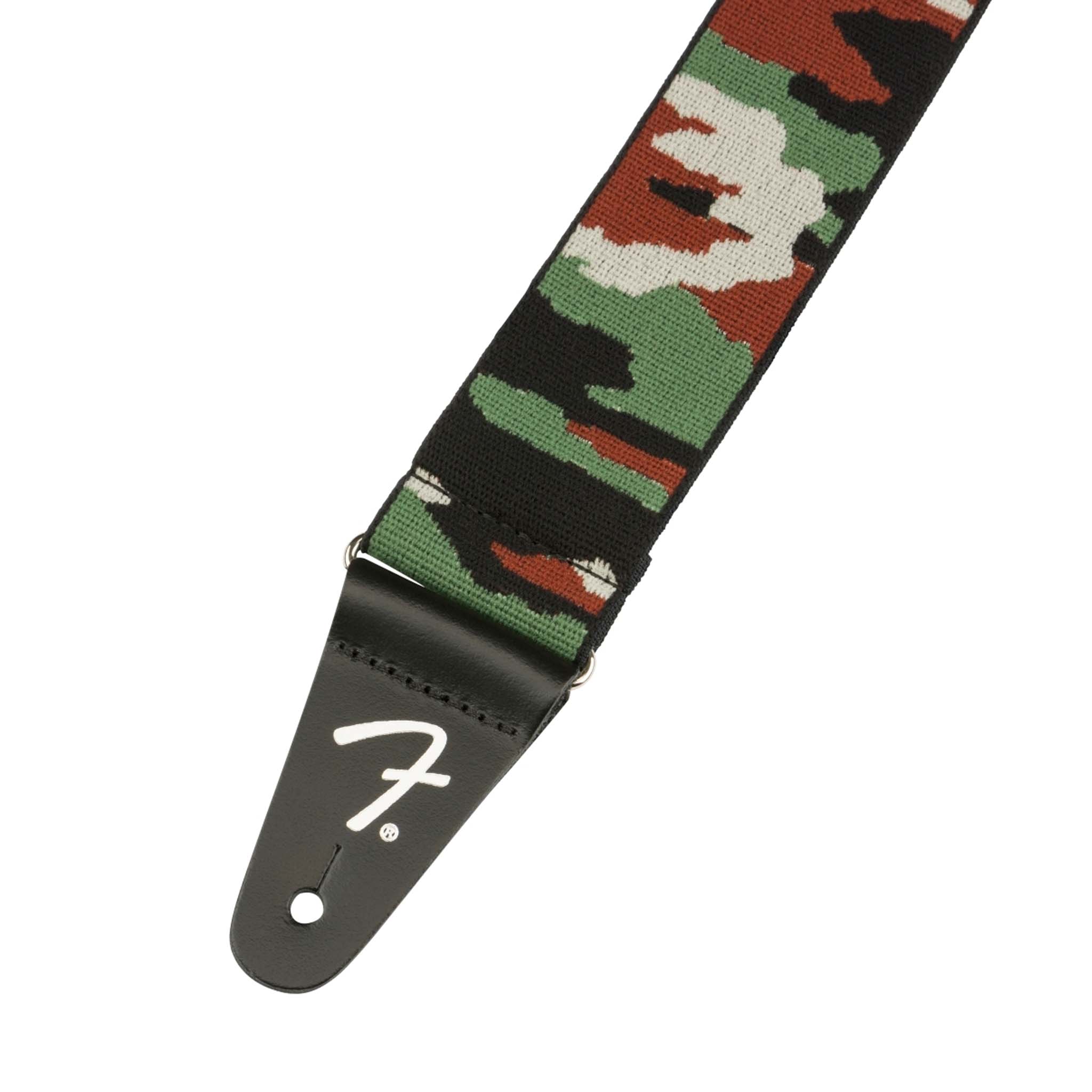 Fender Comfortable 2-Inch Woodland Camo WeighLess Guitar Strap