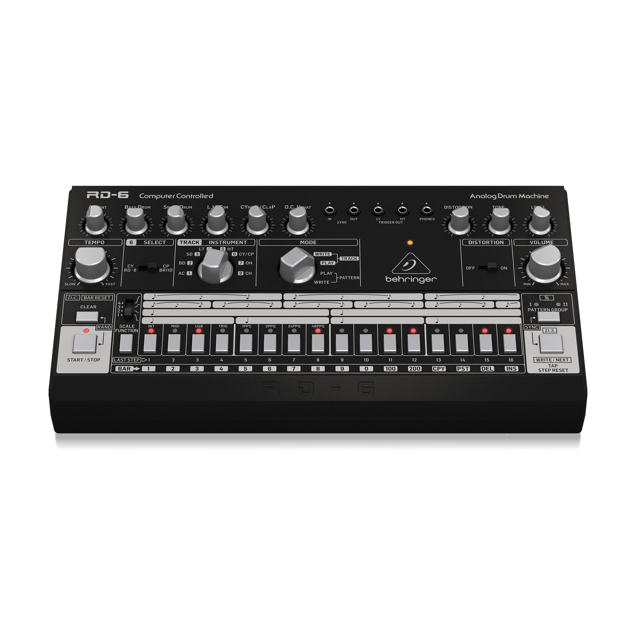 Behringer RD-6-BK Black Electronic Drum Controller - Ideal for Beat - Making