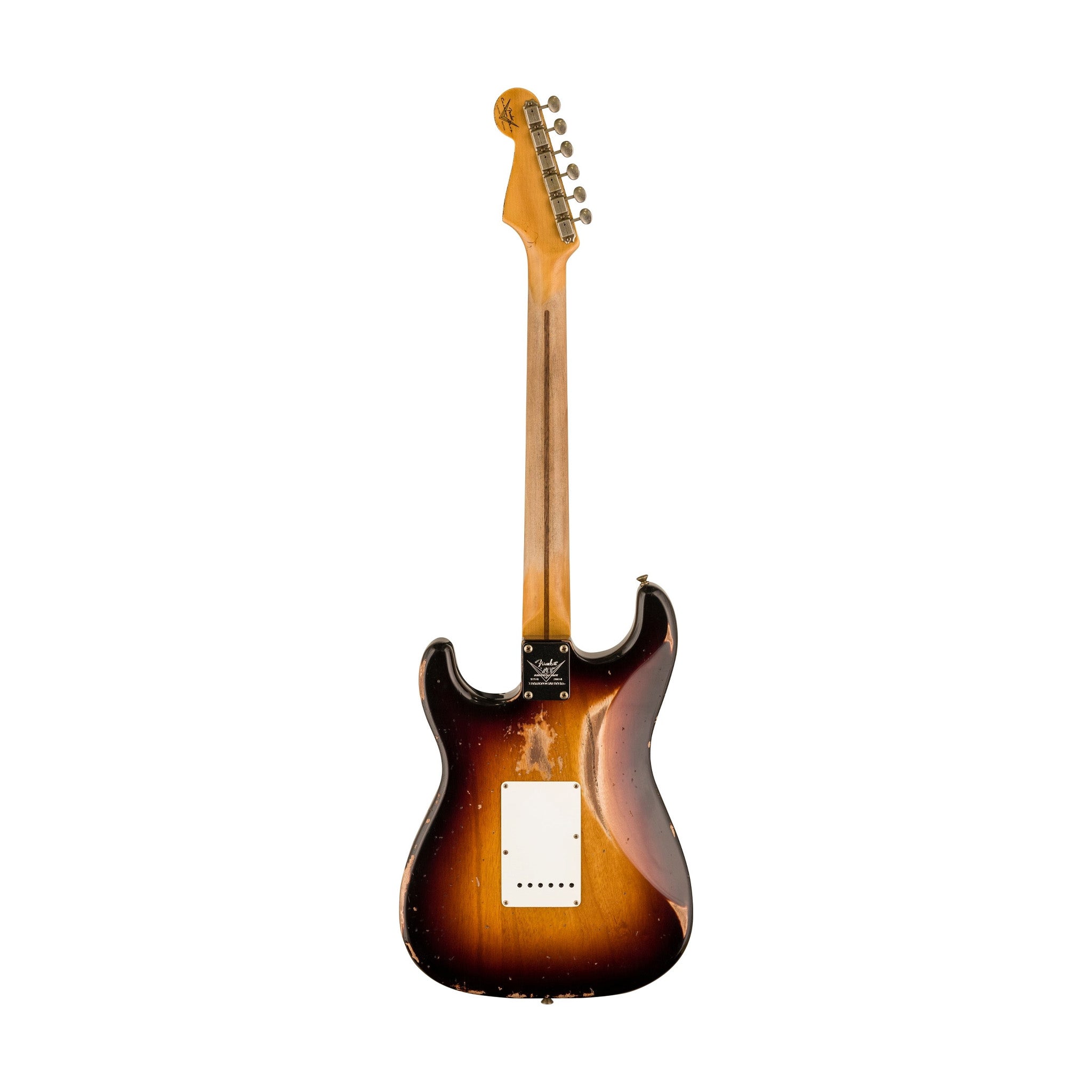 Fender Custom Shop Limited Edition 70th Anniversary 1954 Stratocaster Electric Guitar with Heavy Relic Finish and Wide-Fade 2-Color Sunburst Design