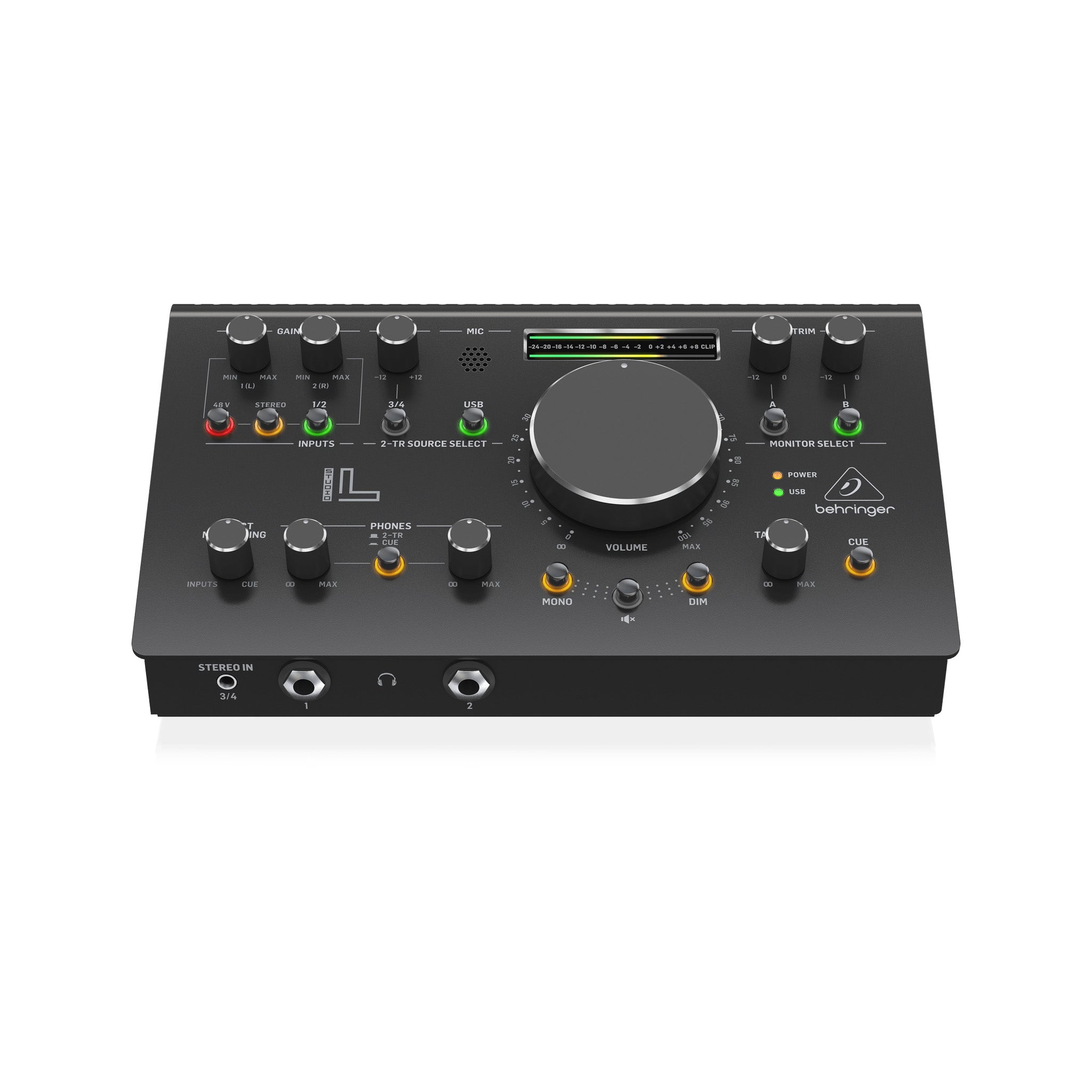 Behringer High - end Professional Studio Control Equipment with VCA Control and 192 kHz 2x2 USB Audio Interface for Audio Production
