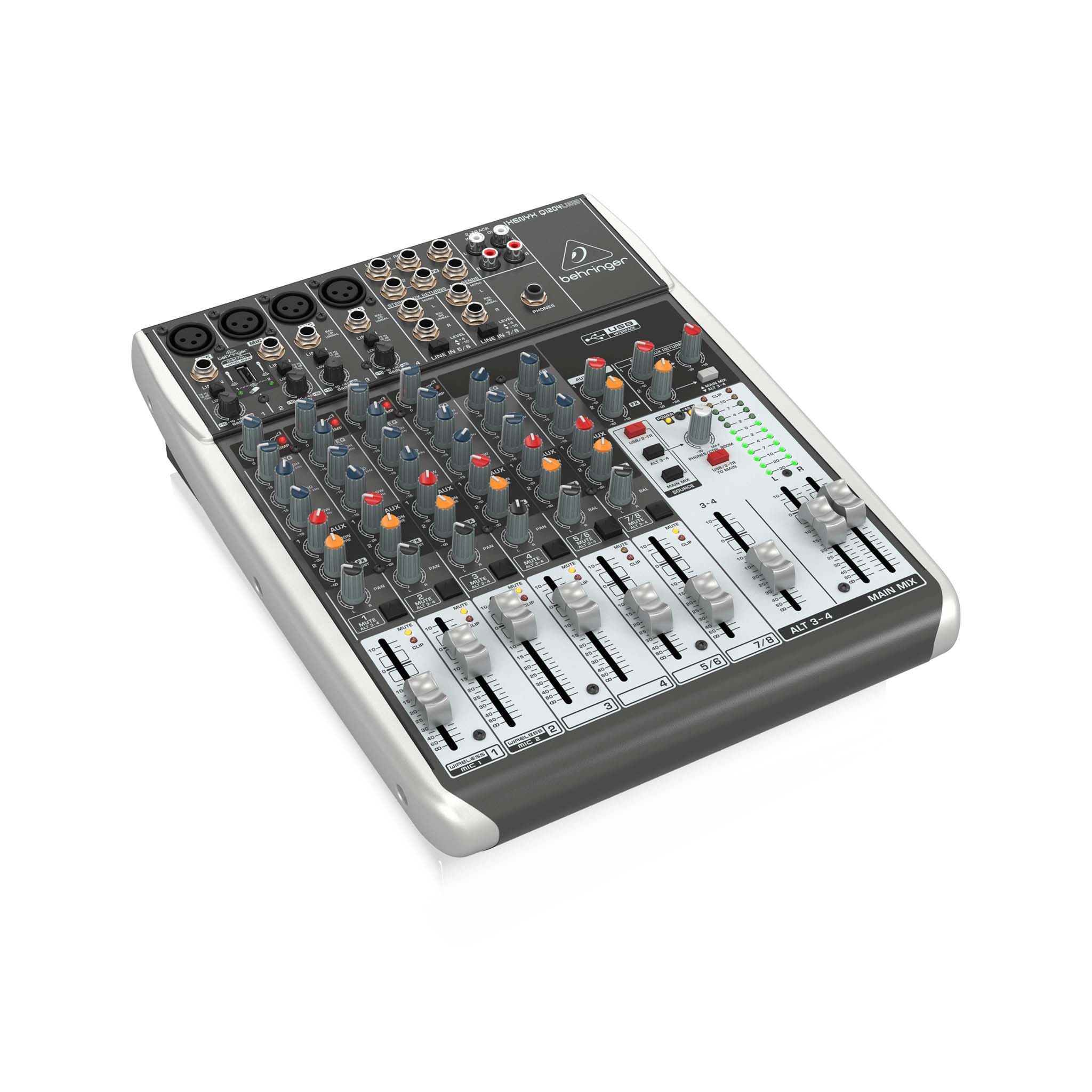 Behringer Xenyx 12-Channel Professional Audio Mixer with USB Connectivity - Q1204USB Model