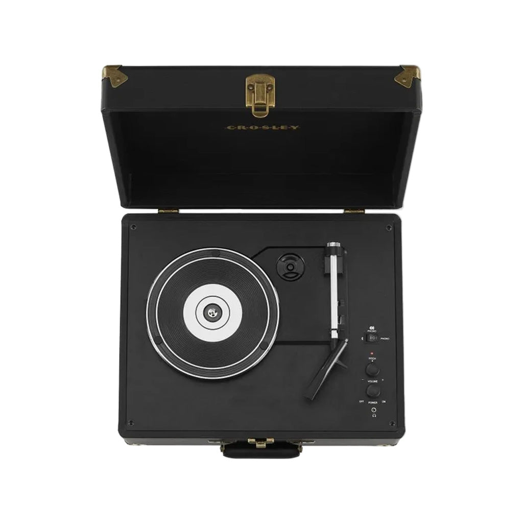 Crosley Black Retrospect Vintage-Style Portable Turntable for Vinyl Records