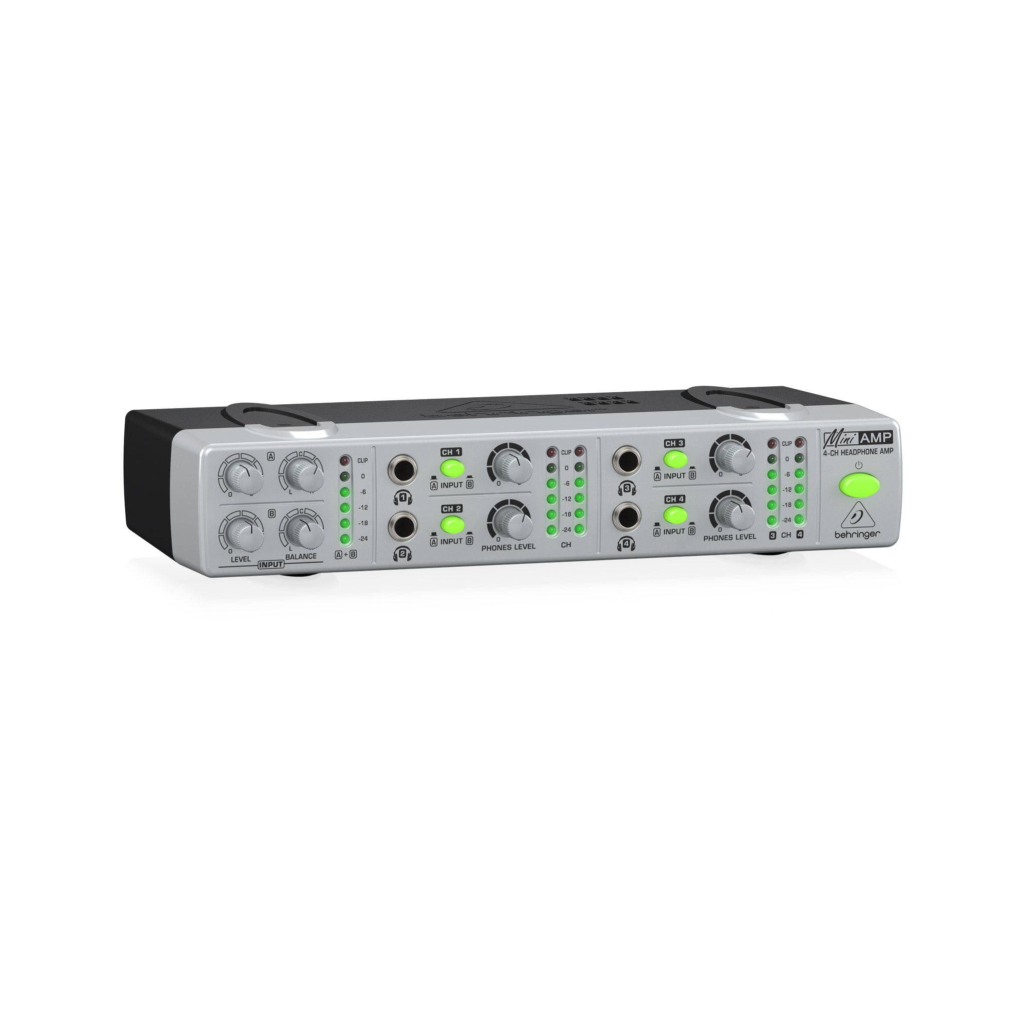 Behringer AMP800 Ultra-Compact 4-Channel Stereo Headphone Amplifier for Studio and Stage - A Miniamp Solution