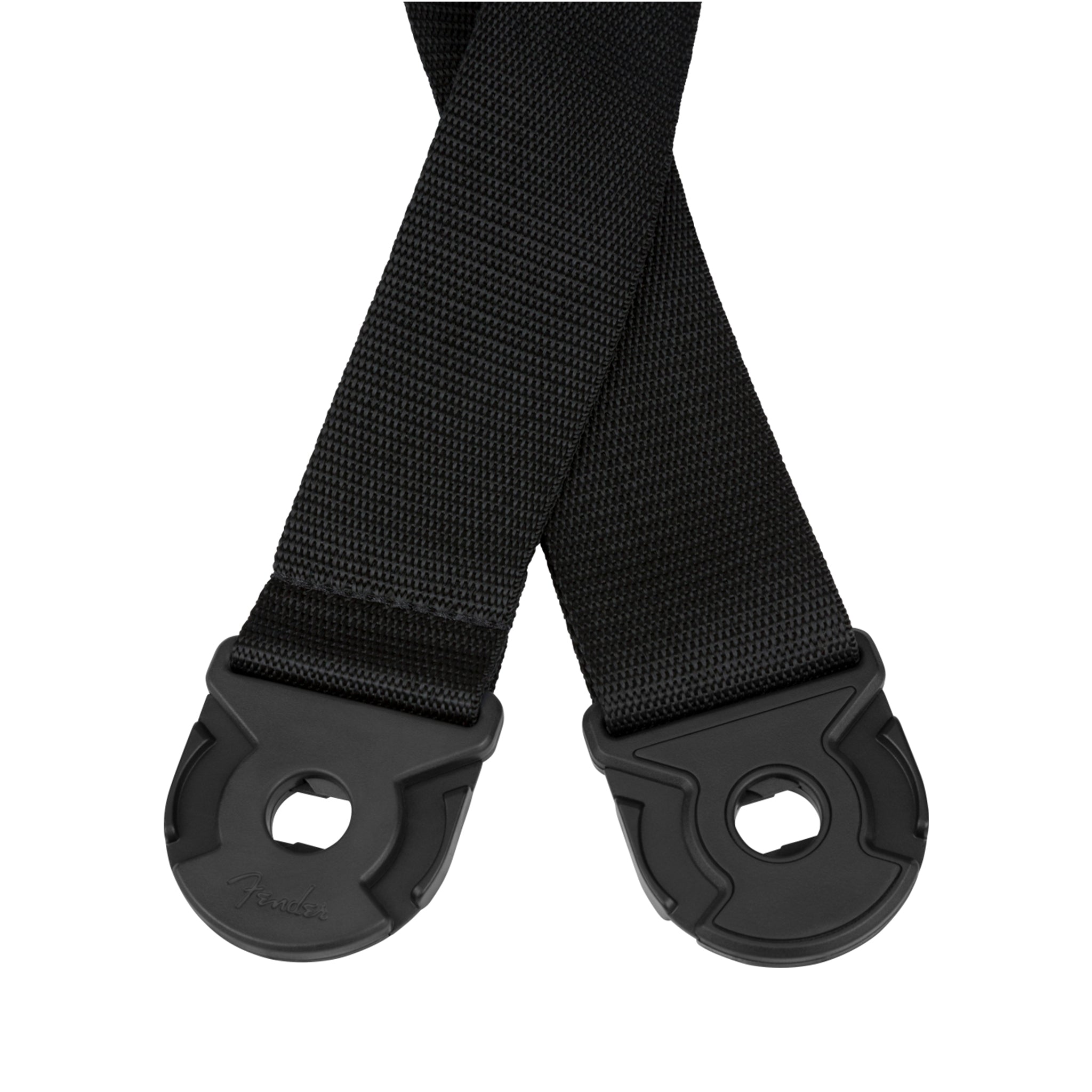 Black Fender Poly Guitar Strap with Quickgrip Feature