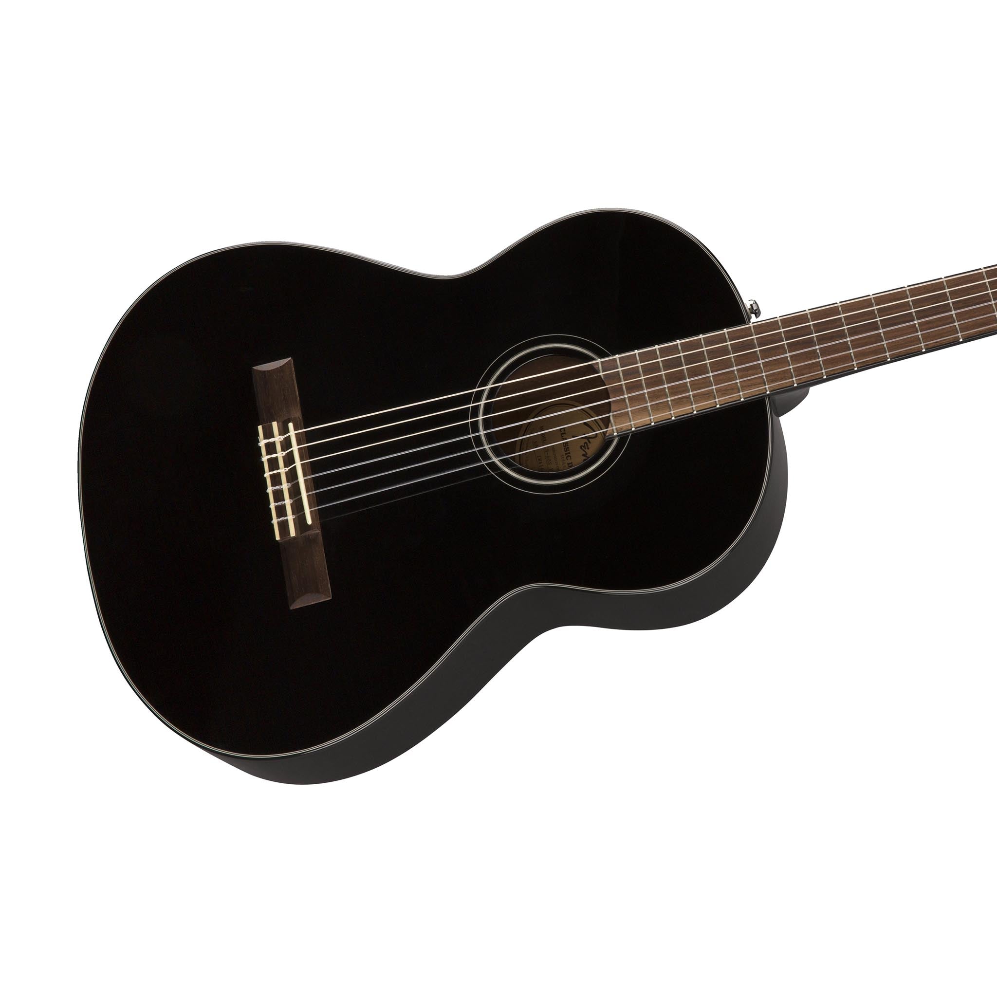 Fender CN - 60S High - Quality Nylon String Classical Guitar with Walnut Fingerboard and Black Finish