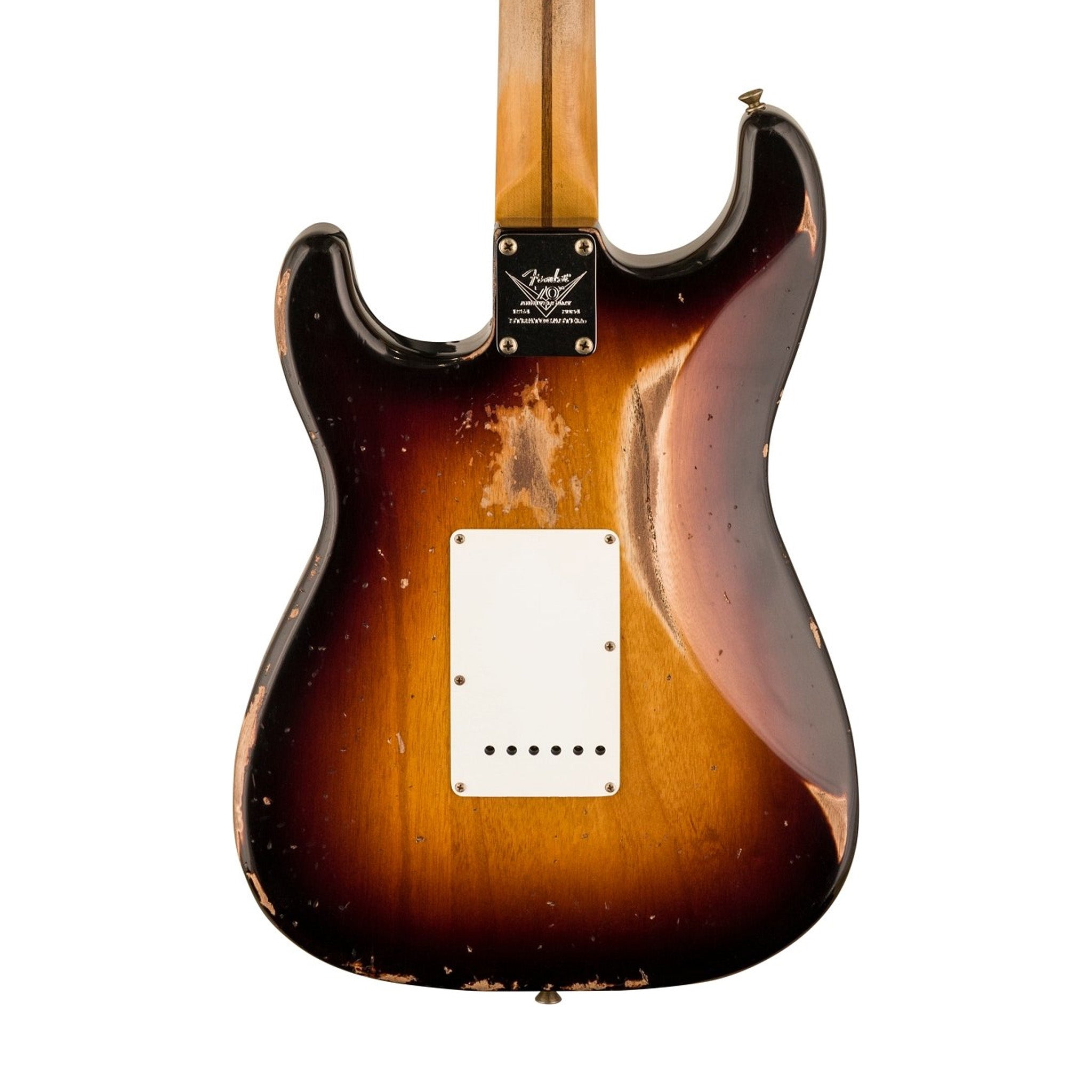 Fender Custom Shop Limited Edition 70th Anniversary 1954 Stratocaster Electric Guitar with Heavy Relic Finish and Wide-Fade 2-Color Sunburst Design