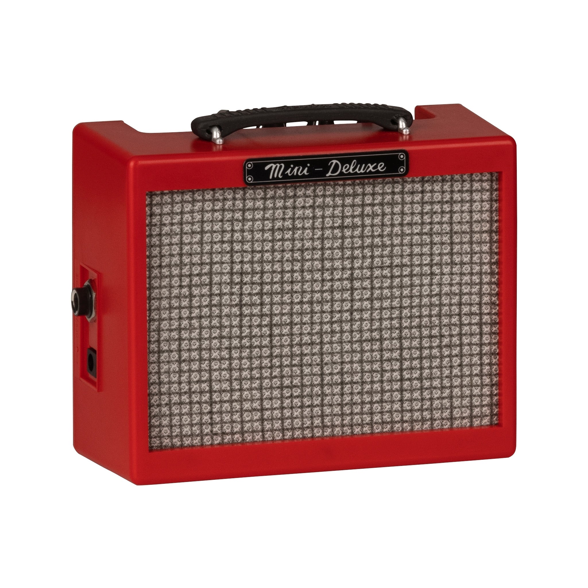 Red Fender Mini Deluxe Combo Guitar Amplifier - Ideal for Traveling Musicians