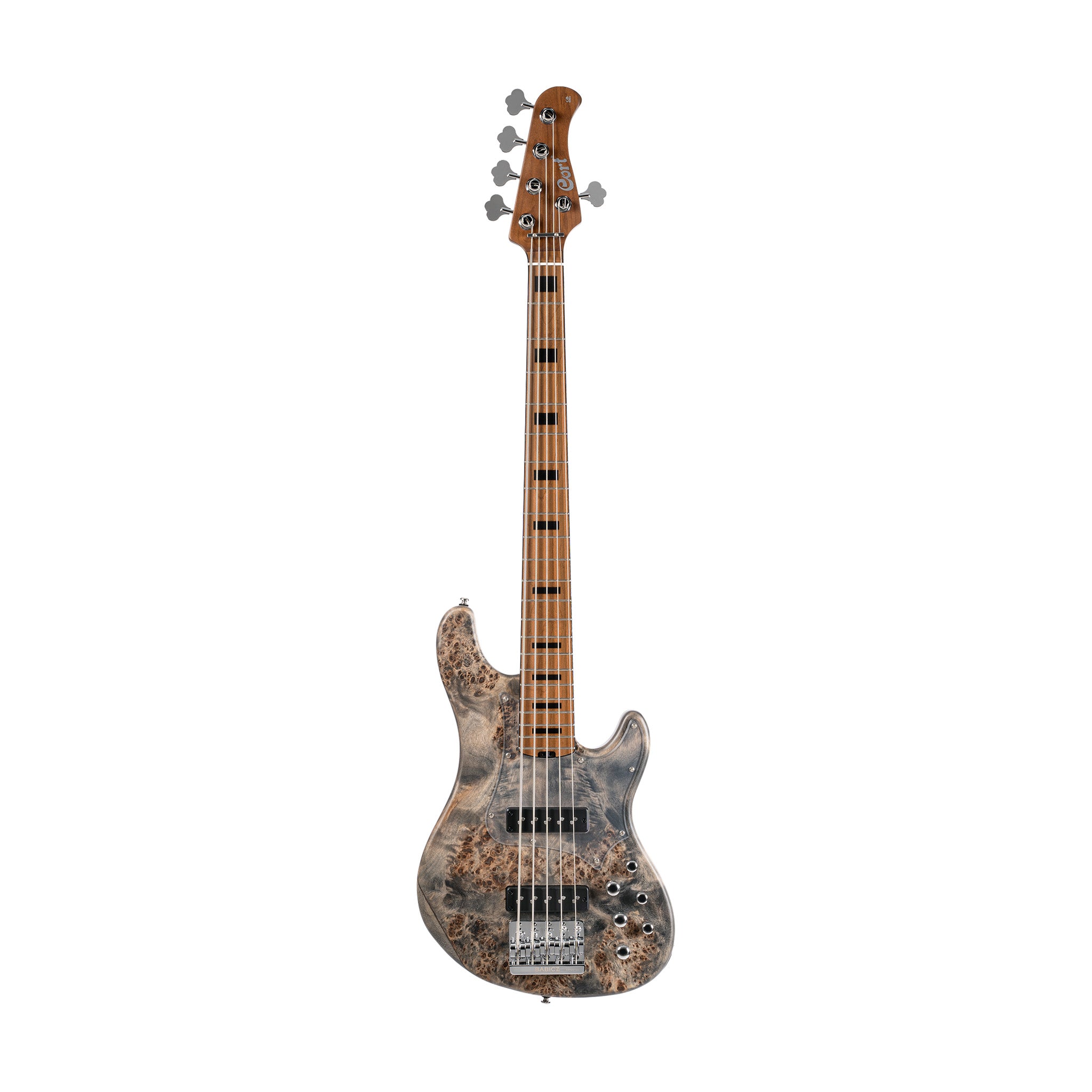 Cort GB-MODERN-5-OPCG Open Pore Charcoal Gray Electric Bass Guitar for J-Bass Enthusiasts