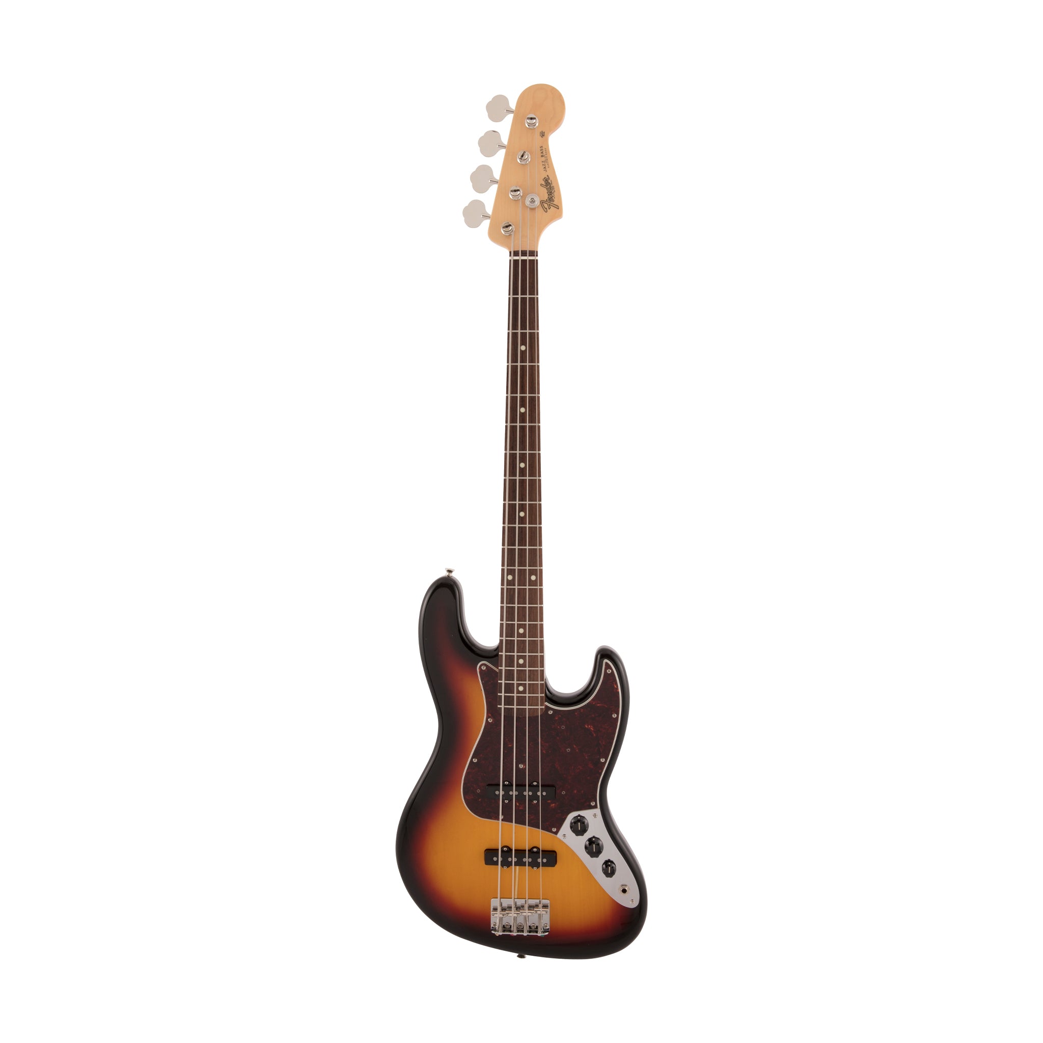 Fender Japan Traditional II 60s Jazz Bass Guitar with Rosewood Fretboard, 3-Tone Sunburst Finish