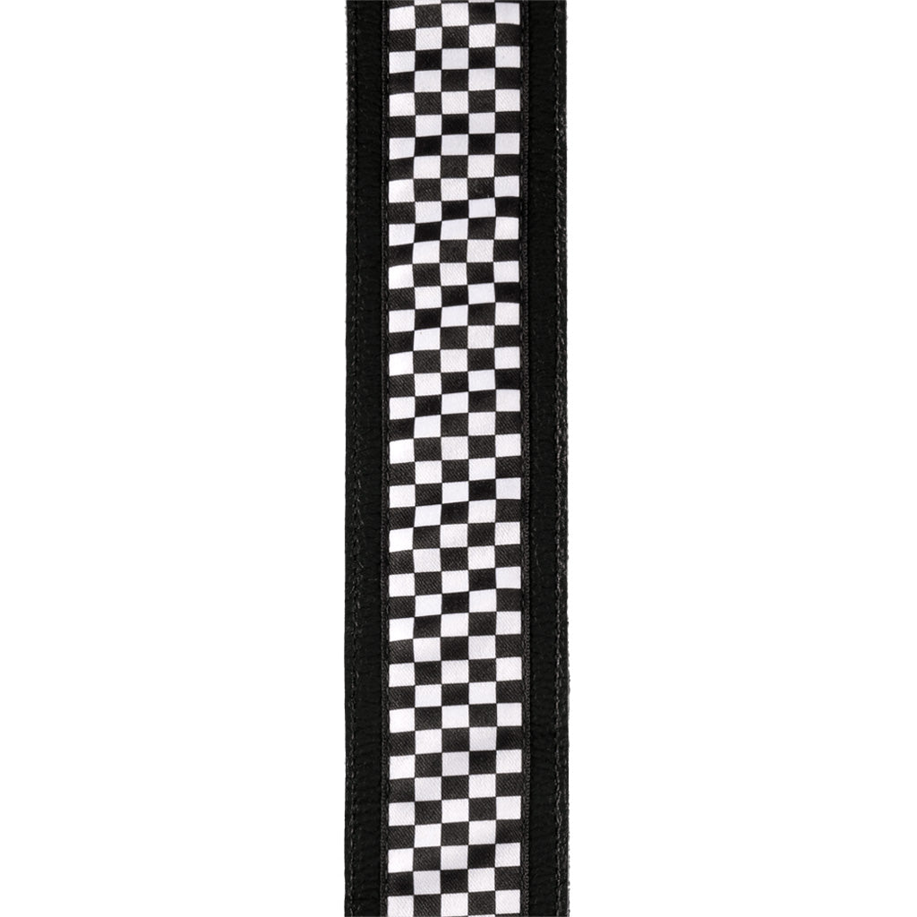 D'Addario 2.5-Inch Checkered Hybrid Leather Guitar Strap for Electric and Acoustic Guitars